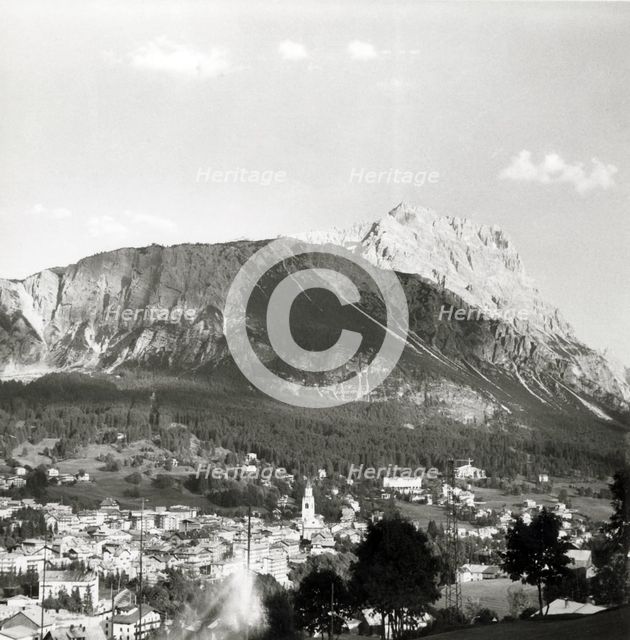 Peaks of the Gruppo del Sorapiss above Cortina, Dolomites, Italy, c1955. Creator: Arthur Charles Kirby Ware.