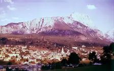 Peaks of the Gruppo del Sorapiss above Cortina, Dolomites, Italy, c1955. Creator: Arthur Charles Kirby Ware