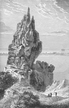 Peak and Barrier-Reef of Borabora c1885, (1890). Artist: Robert Taylor Pritchett