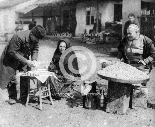 Peanut and scent pedlars, Sofia, Bulgaria, c1923. Artist: Unknown