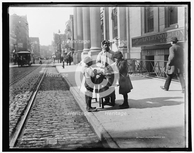 Peanut stand, West 42nd Forty-second St., New York, between 1900 and 1906. Creator: Byron Company.