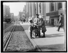 Peanut stand, West 42nd Forty-second St., New York, between 1900 and 1906. Creator: Byron Company