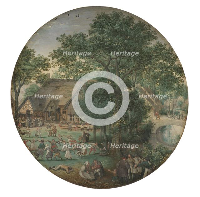 Peasant Wedding. The Wedding Dance in the open Air, 1574. Creators: Lucas van Valckenborch, Pieter Bruegel the Elder.