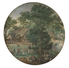 Peasant Wedding. The Wedding Dance in the open Air, 1574. Creators: Lucas van Valckenborch, Pieter Bruegel the Elder