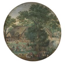 Peasant Wedding. The Wedding Dance in the open Air, 1574. Creators: Lucas van Valckenborch, Pieter Bruegel the Elder