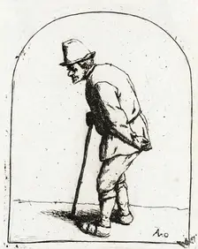 Peasant with a Crooked Back, c1675. Creator: Adriaen van Ostade