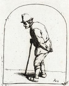 Peasant with a Crooked Back, c1675. Creator: Adriaen van Ostade