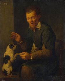Peasant with a Dog, 1640. Creator: David Ryckaert III