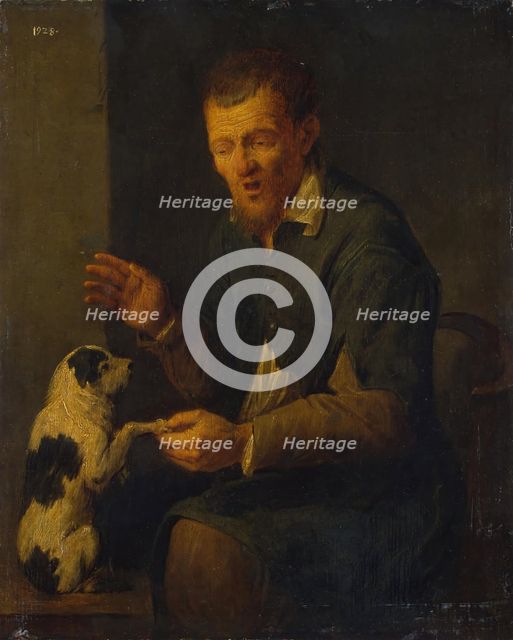 Peasant with a Dog, 1640. Creator: David Ryckaert III.