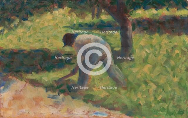 Peasant with a Hoe, c. 1882. Creator: Georges-Pierre Seurat.