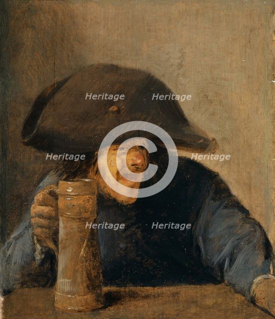 Peasant with Bicorne and Tankard, 1630. Creator: Adriaen Brouwer.