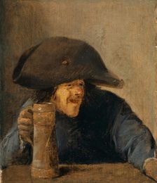 Peasant with Bicorne and Tankard , c.1630. Creator: Brouwer, Adriaen (c.1605-1638)