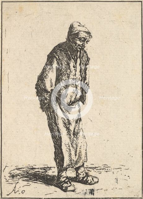 Peasant with Hands Behind his Back, 1610-85. Creator: Adriaen van Ostade.