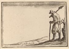 Peasant with Shovel on His Shoulder, 1621. Creator: Edouard Eckman