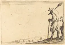 Peasant with Shovel on His Shoulder, c. 1622. Creator: Jacques Callot