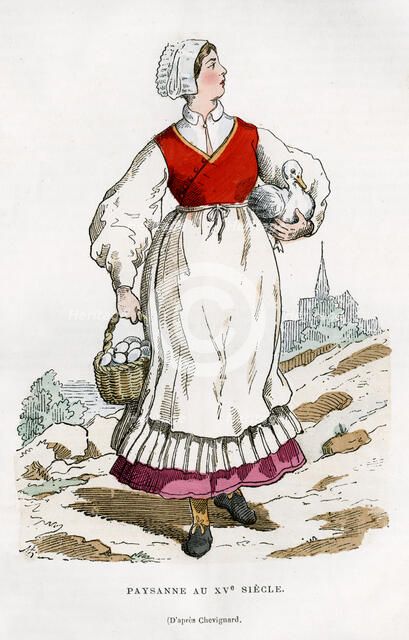 Peasant woman, 15th century (1882-1884). Artist: Unknown