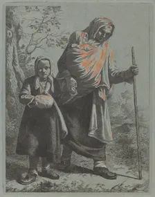 Peasant Woman with Baby and Little Girl, 1760/1764. Creator: Francesco Londonio