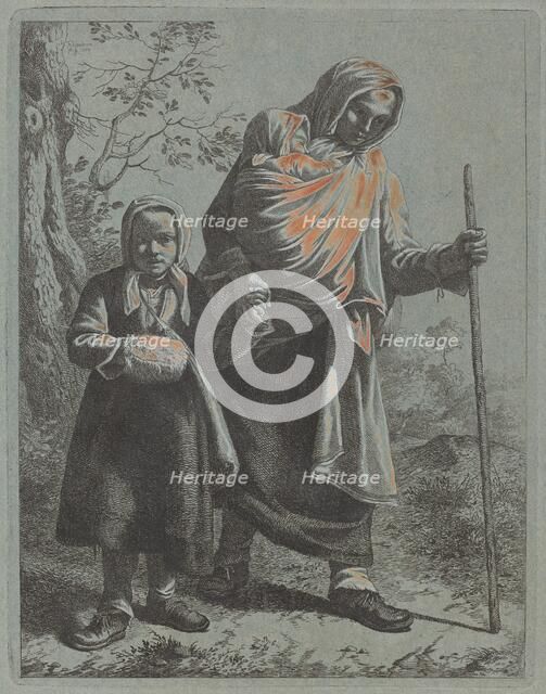 Peasant Woman with Baby and Little Girl, 1760/1764. Creator: Francesco Londonio.