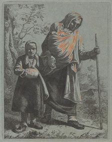 Peasant Woman with Baby and Little Girl, 1760/1764. Creator: Francesco Londonio