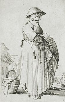 Peasant Woman with Basket, 17th century. Creator: Unknown