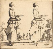 Peasant Woman with Basket, in Profile, Facing Right, 1617 and 1621. Creator: Jacques Callot