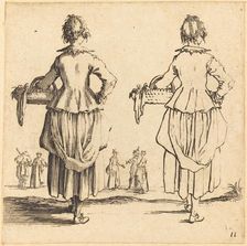 Peasant Woman with Basket, Seen from Behind, 1617 and 1621. Creator: Jacques Callot