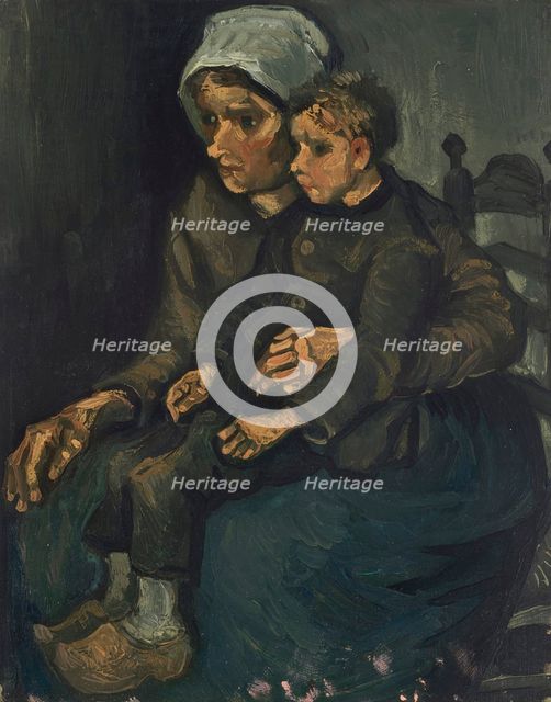Peasant Woman with Child on her Lap, 1885. Creator: Gogh, Vincent, van (1853-1890).