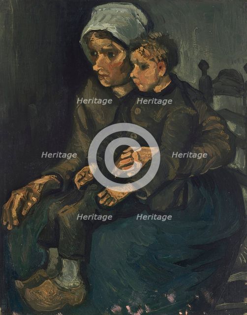 Peasant Woman with Child on her Lap, 1885. Creator: Gogh, Vincent, van (1853-1890).