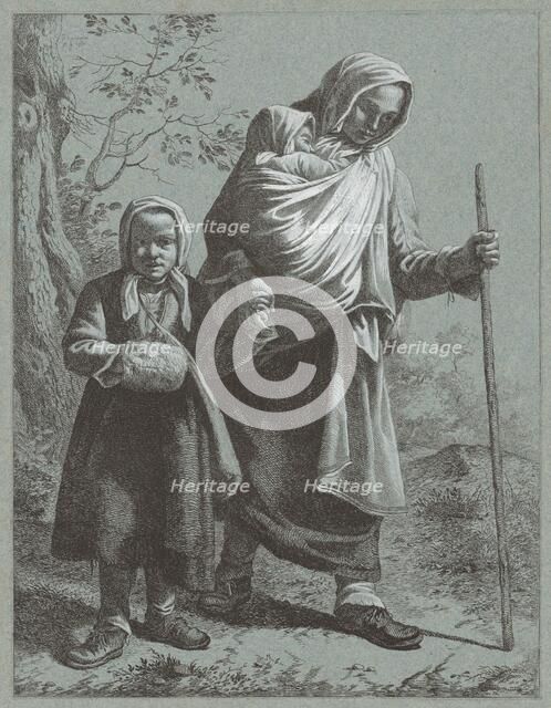 Peasant Woman with Two Children, 1764. Creator: Francesco Londonio.