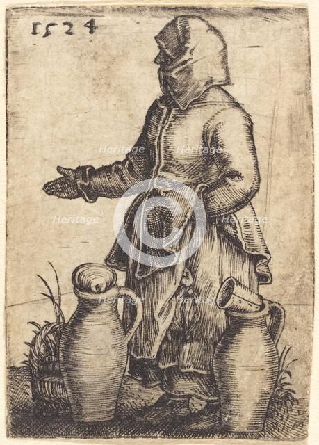 Peasant Woman with Two Jugs, 1524. Creator: Barthel Beham.