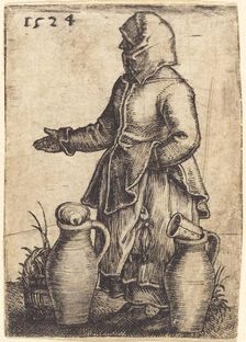 Peasant Woman with Two Jugs, 1524. Creator: Barthel Beham