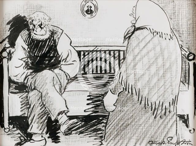 Peasant woman and peasant, (c1900s).  Creator: Albert Engstrom.