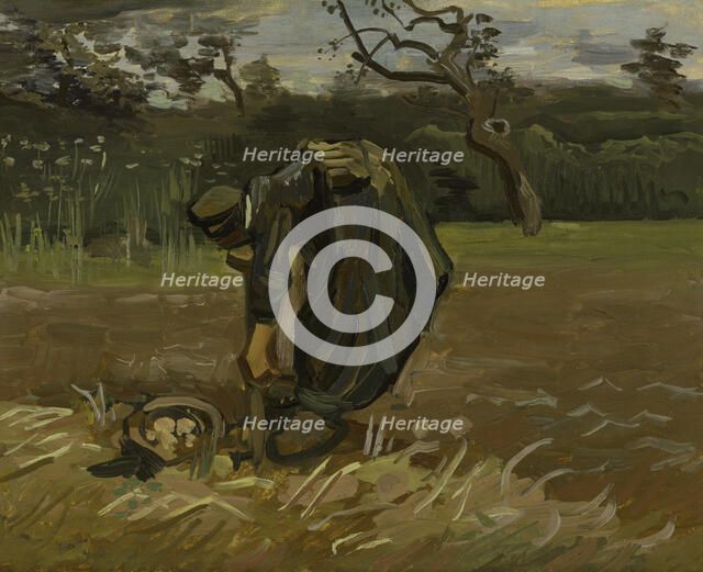 Peasant Woman Digging Potatoes, 1885. Creator: Vincent van Gogh.