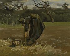 Peasant Woman Digging Potatoes, 1885. Creator: Vincent van Gogh