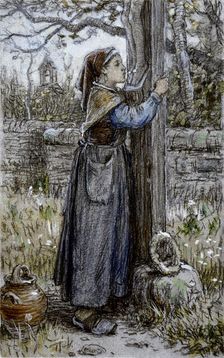 Peasant Woman Embracing Crucifix, c1870. Creator: Unknown