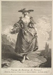 Peasant Woman from Around Ferrara, 1734. Creator: Edme Jeaurat