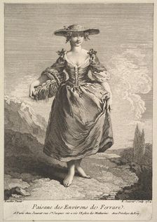 Peasant Woman from Around Ferrara, 1734. Creator: Edme Jeaurat