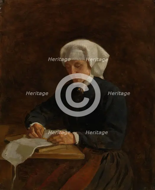 Peasant Woman from Vikoy, 1873. Creator: Adolph Tidemand.