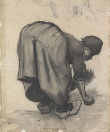 Peasant Woman Gleaning, 1885. Creator: Gogh; Vincent; van (1853-1890)