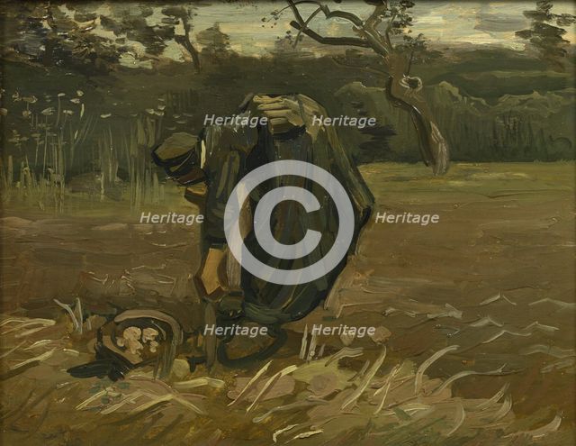 Peasant woman, harvesting potatoes, 1885. Artist: Gogh, Vincent, van (1853-1890)