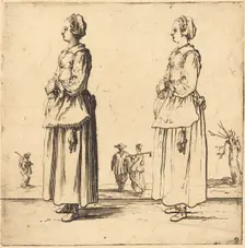 Peasant Woman, in Profile, Facing Left, 1617 and 1621. Creator: Jacques Callot