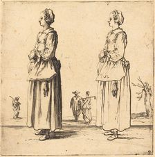 Peasant Woman, in Profile, Facing Left, 1617 and 1621. Creator: Jacques Callot