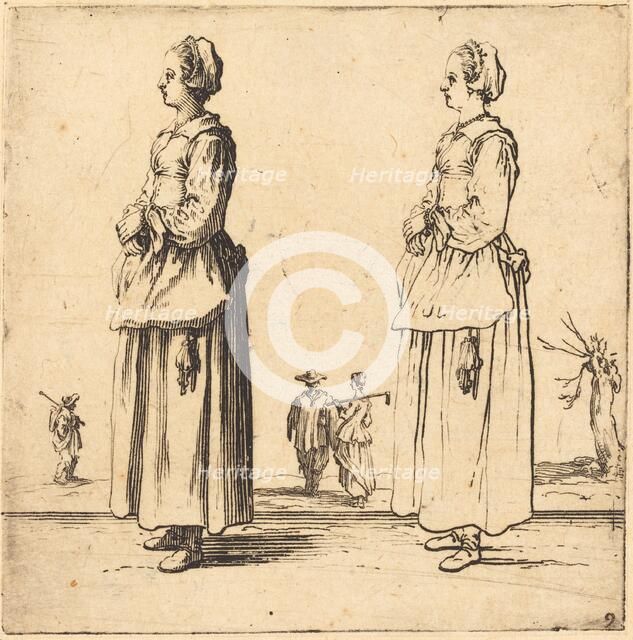 Peasant Woman, in Profile, Facing Left, 1617 and 1621. Creator: Jacques Callot.