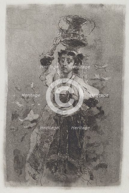 Peasant Woman of the Campagna [Ciociara], 1870s. Creator: Mose, Bianchi.