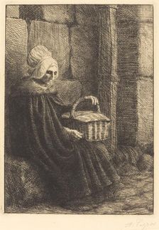 Peasant Woman of Boulogne (Paysanne des environs de Boulogne dite La femme au panier). Creator: Alphonse Legros