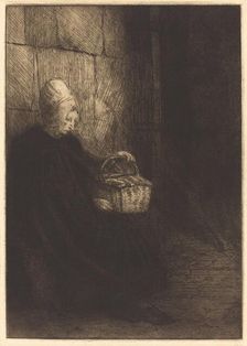 Peasant Woman of Boulogne (Paysanne des environs de Boulogne dite La femme au panier). Creator: Alphonse Legros