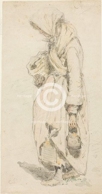 Peasant Woman (recto), n.d. Creator: Camille Pissarro.