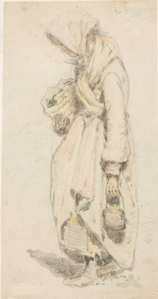 Peasant Woman (recto), n.d. Creator: Camille Pissarro