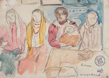 Peasant Women from Mierzwin, March-May 1915. Creator: Leopold Gottlieb