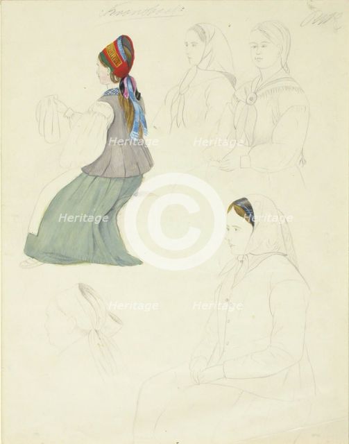 Peasant women from Kronoborg. Creator: Robert Wilhelm Ekman.